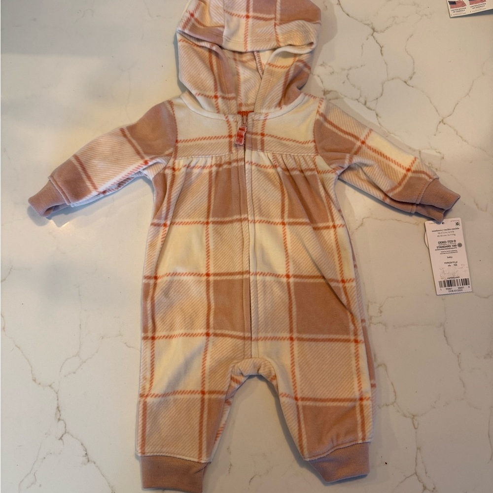 Carter's Cream and Orange Baby Outfit (NWT)